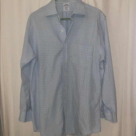 Brooks Brothers Other - Brooks Brothers Blue Checkered Dress Shirt Classic Fit